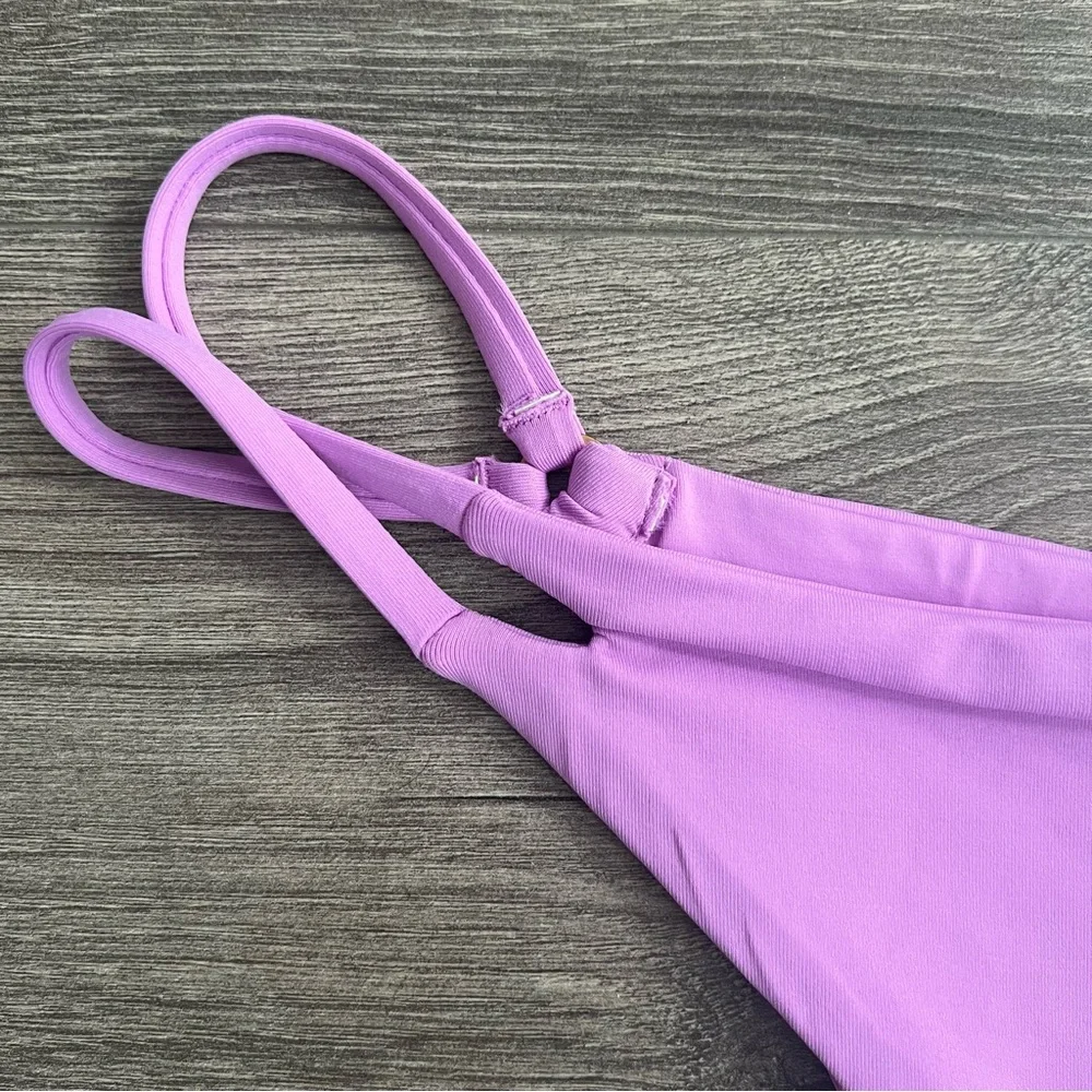 L*SPACE Wilder Bitsy Bikini Bottom XL Jewel Purple Pastel Strappy Cheeky Retro